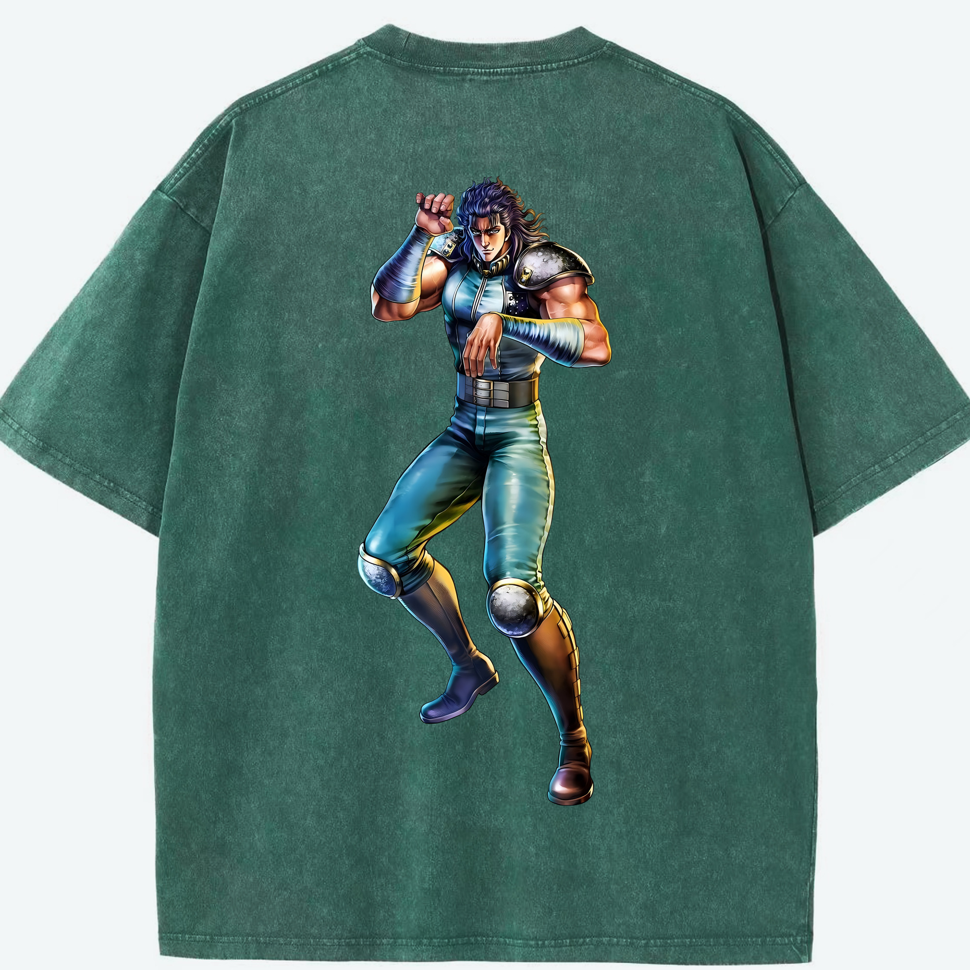 （画像用） 北斗の拳 Fist of the North Star 綿100% ヴィンテージ風 半袖Tシャツ（背面プリント）